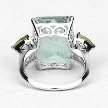 Load image into Gallery viewer, 11.90 Carat Genuine Green Amethyst and Peridot .925 Sterling Silver Ring