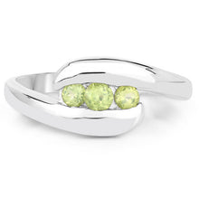 Load image into Gallery viewer, 0.56 Carat Genuine Peridot .925 Sterling Silver Ring