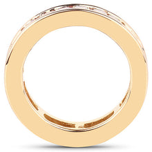 Load image into Gallery viewer, 14K Yellow Gold Plated 4.32 Carat Genuine Multi Sapphire .925 Sterling Silver Ring