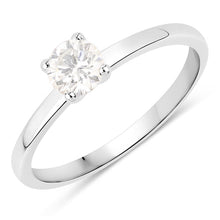 Load image into Gallery viewer, 0.40 Carat Genuine White Diamond 14K White Gold Ring