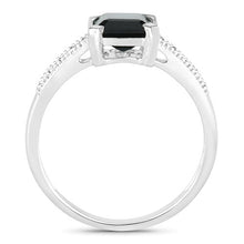 Load image into Gallery viewer, 1.91 Carat Genuine Green Tourmaline and White Diamond 14K White Gold Ring
