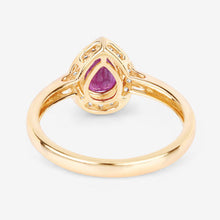 Load image into Gallery viewer, 1.02 Carat Genuine Ruby and White Diamond 14K Yellow Gold Ring
