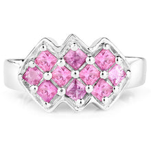 Load image into Gallery viewer, 1.20 Carat Genuine Pink Sapphire .925 Sterling Silver Ring