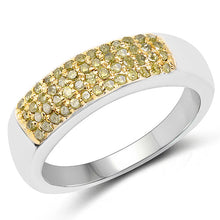 Load image into Gallery viewer, 0.22 Carat Genuine Yellow Diamond .925 Sterling Silver Ring