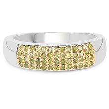 Load image into Gallery viewer, 0.22 Carat Genuine Yellow Diamond .925 Sterling Silver Ring