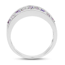Load image into Gallery viewer, 1.23 Carat Genuine Tanzanite .925 Sterling Silver Ring