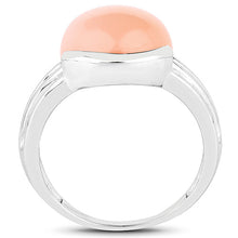 Load image into Gallery viewer, 6.00 Carat Genuine Peach Moonstone .925 Sterling Silver Ring