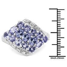 Load image into Gallery viewer, 1.85 Carat Genuine Tanzanite .925 Sterling Silver Ring