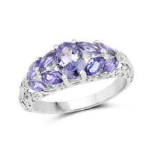 Load image into Gallery viewer, 1.63 Carat Genuine Tanzanite .925 Sterling Silver Ring