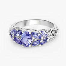 Load image into Gallery viewer, 1.63 Carat Genuine Tanzanite .925 Sterling Silver Ring