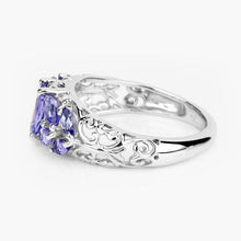 Load image into Gallery viewer, 1.63 Carat Genuine Tanzanite .925 Sterling Silver Ring