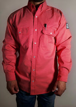 Load image into Gallery viewer, FR Pearl Snap Work shirt - Alpha Red - With U.S Flag