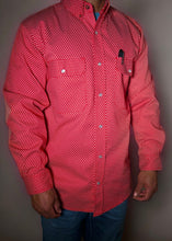 Load image into Gallery viewer, FR Pearl Snap Work shirt - Alpha Red - With U.S Flag