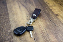 Load image into Gallery viewer, Leather Valet Keychain | Made in USA of Full Grain Leather | Quick Detach | Leather Belt Keeper