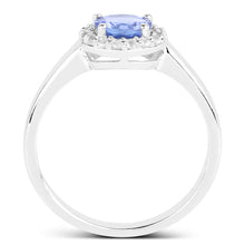 Load image into Gallery viewer, 3.77 Carat Genuine Tanzanite and White Topaz .925 Sterling Silver 3 Piece Jewelry Set (Ring, Earrings, and Pendant w/ Chain)