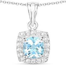 Load image into Gallery viewer, 4.62 Carat Genuine Blue Topaz and White Topaz .925 Sterling Silver 3 Piece Jewelry Set (Ring, Earrings, and Pendant w/ Chain)
