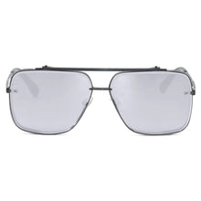 Load image into Gallery viewer, Bella - Chrome Black Oversized Squared Aviators