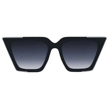 Load image into Gallery viewer, The CEO - Black Faded Black Lens Cateye Sunglasses