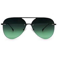 Load image into Gallery viewer, Smaller Megan 2 - Dark Green Metal Aviator Sunglasses