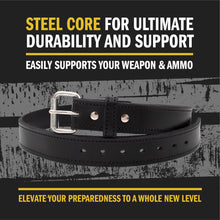Load image into Gallery viewer, Ultimate Steel Core Concealed Carry Leather Gun Belt - Lifetime Warranty - Made In USA