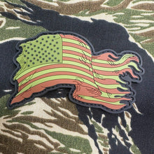 Load image into Gallery viewer, USA Waving Flag 4-Inch PVC Patch - Vibrant Patriotism for Those who still love THE USA - Subdued