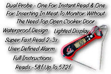 Load image into Gallery viewer, Digital Meat Thermometer with Dual Probes