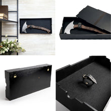 Load image into Gallery viewer, Handcrafted tomahawk "Takoda" with tribal engraving