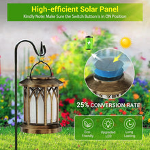Load image into Gallery viewer, DecorBites™ Upgraded Flickering Flame Solar Lanterns - 2 Pack