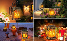 Load image into Gallery viewer, DecorBites™ Upgraded Flickering Flame Solar Lanterns - 2 Pack
