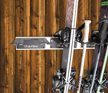 Load image into Gallery viewer, Wall Rack Holds Skis or Snowboard by Bindings, Yard Tools, Gear & Equipment - Made in the USA