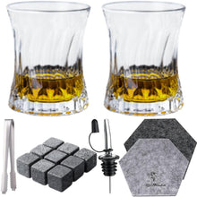 Load image into Gallery viewer, Whiskey Glasses 7oz Premium Scotch Glasses Set of 2 - Old Fashioned Whiskey