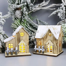 Load image into Gallery viewer, DecorBites™ Wooden LED Light House Christmas Decorations