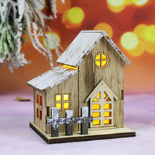 Load image into Gallery viewer, DecorBites™ Wooden LED Light House Christmas Decorations