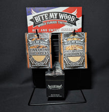 Load image into Gallery viewer, BiteMyWood 2 or 3 Hook Metal Store Display Stand With Custom Graphic Header