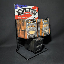 Load image into Gallery viewer, BiteMyWood 2 or 3 Hook Metal Store Display Stand With Custom Graphic Header