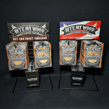 Load image into Gallery viewer, BiteMyWood 2 or 3 Hook Metal Store Display Stand With Custom Graphic Header