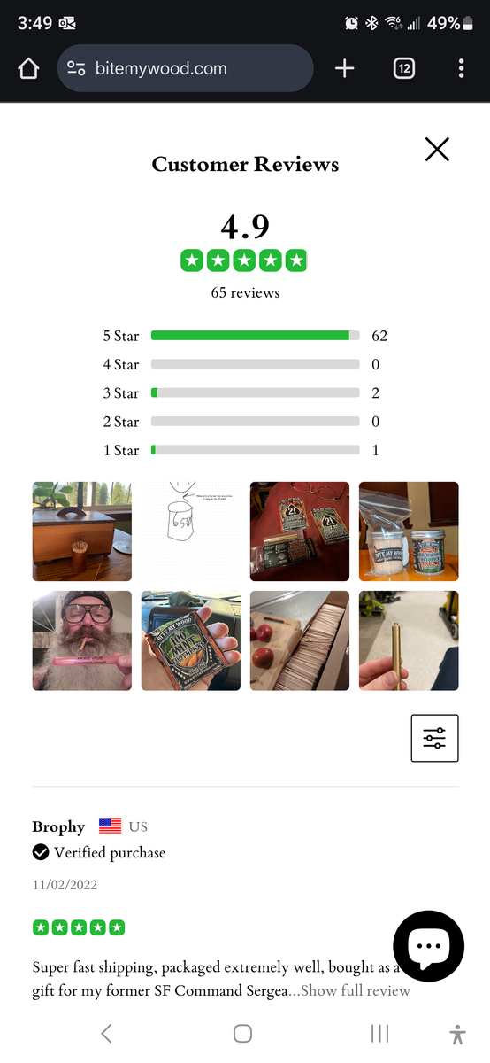 All Feedback Reviews BiteMyWood