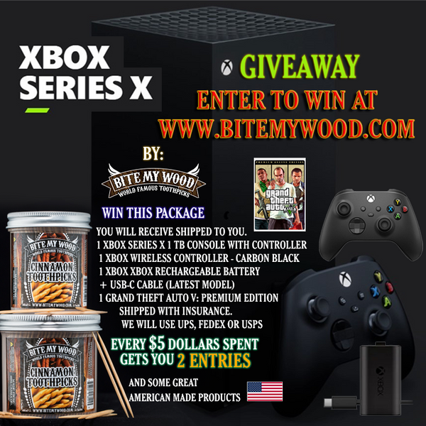 Win an X-Box Series X 1TB Bundle Make this New Year A Great Year From BiteMyWood