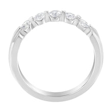 Load image into Gallery viewer, 14K White Gold 1/2 cttw Diamond 5-Stone Band Ring (H-I Clarity, SI2-I1 Color) - Size 7
