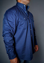 Load image into Gallery viewer, FR Western Style Pearl snap - Navy
