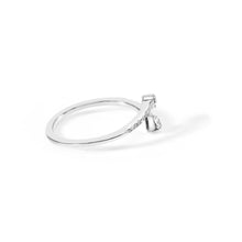 Load image into Gallery viewer, .925 Sterling Silver 1/5 Cttw Diamond Double Arrowhead Open Ring (I-J Color, I2-I3 Clarity) - Ring Size 6
