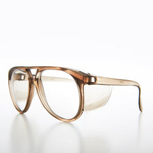 Load image into Gallery viewer, Brown Aviator Safety Glasses with Side Shields - Victor
