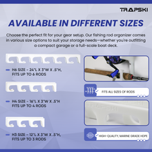 Load image into Gallery viewer, Made in the USA Fishing Rod Rack | Wall or Ceiling Mounted
