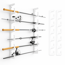 Load image into Gallery viewer, Made in the USA Fishing Rod Rack | Wall or Ceiling Mounted

