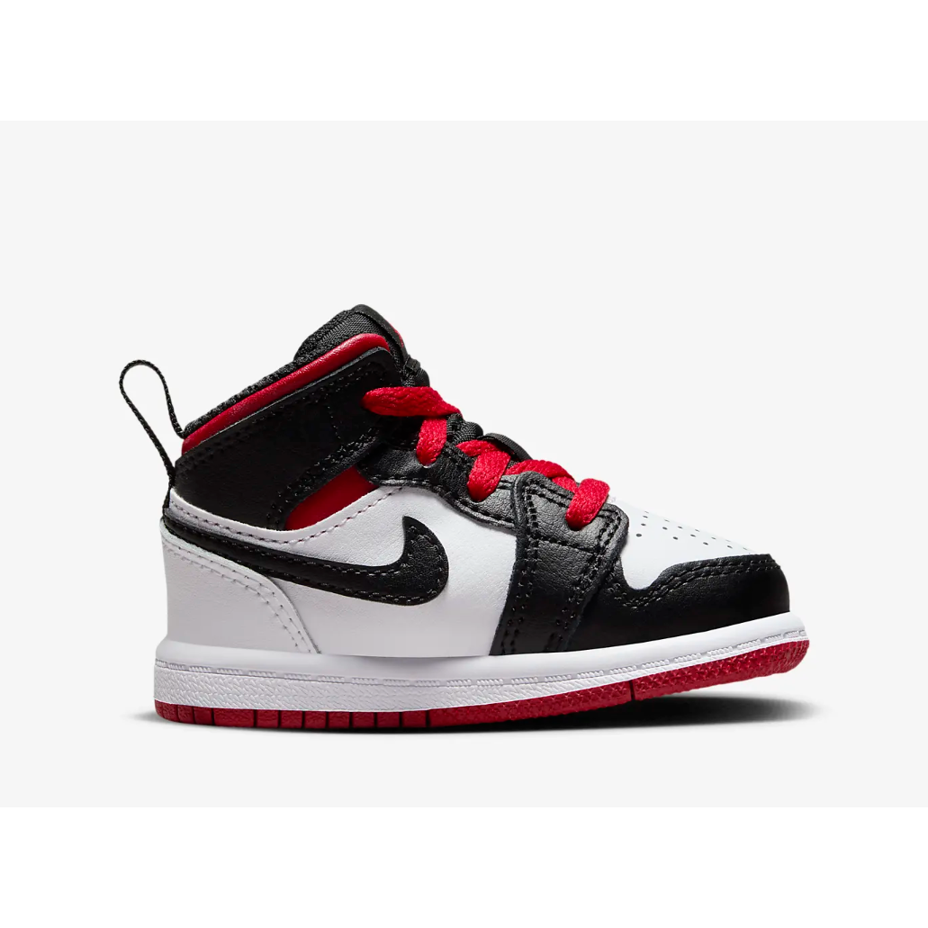 Air Jordan 1 Mid White Gym Red Black (GS)