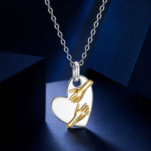 Load image into Gallery viewer, 925 Sterling Silver + Plated White Gold + Plated Gold 1.8*1.2cm Necklace for Women

