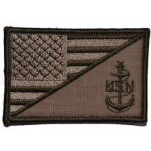 Load image into Gallery viewer, Navy SCPO Senior Chief Petty Officer USA Flag - 2.25x3.5 Patch
