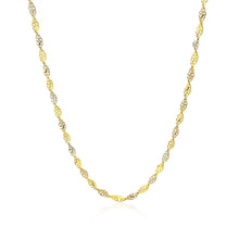Load image into Gallery viewer, 2.0mm 14k Two-Tone Gold Singapore Chain
