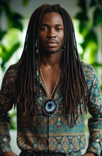 Load image into Gallery viewer, iamevibez &amp; Yvng Gahd Agate Slice Pyramid Necklace
