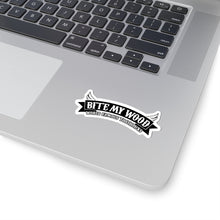 Load image into Gallery viewer, Bite My Wood Kiss-Cut Sticker — Funny Toothpick Slogan Decal
